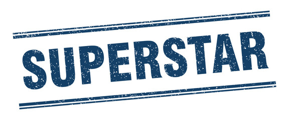 superstar stamp. superstar label. square grunge sign