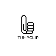 Fototapeta premium simple clip logo icon design template