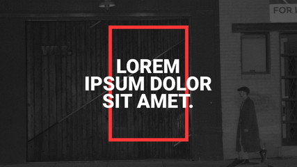 Square Outline Title Overlay