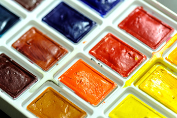 beautiful difference watercolor filled in white palette dish