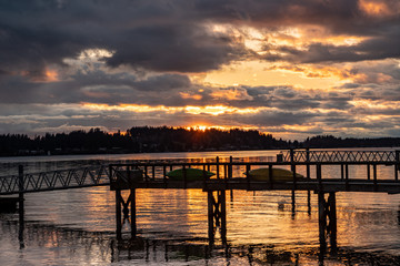 Fototapeta premium sunset at the pier