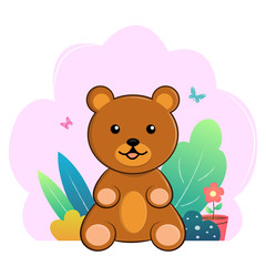 Obraz na płótnie Canvas Teddy bear vector illustration design