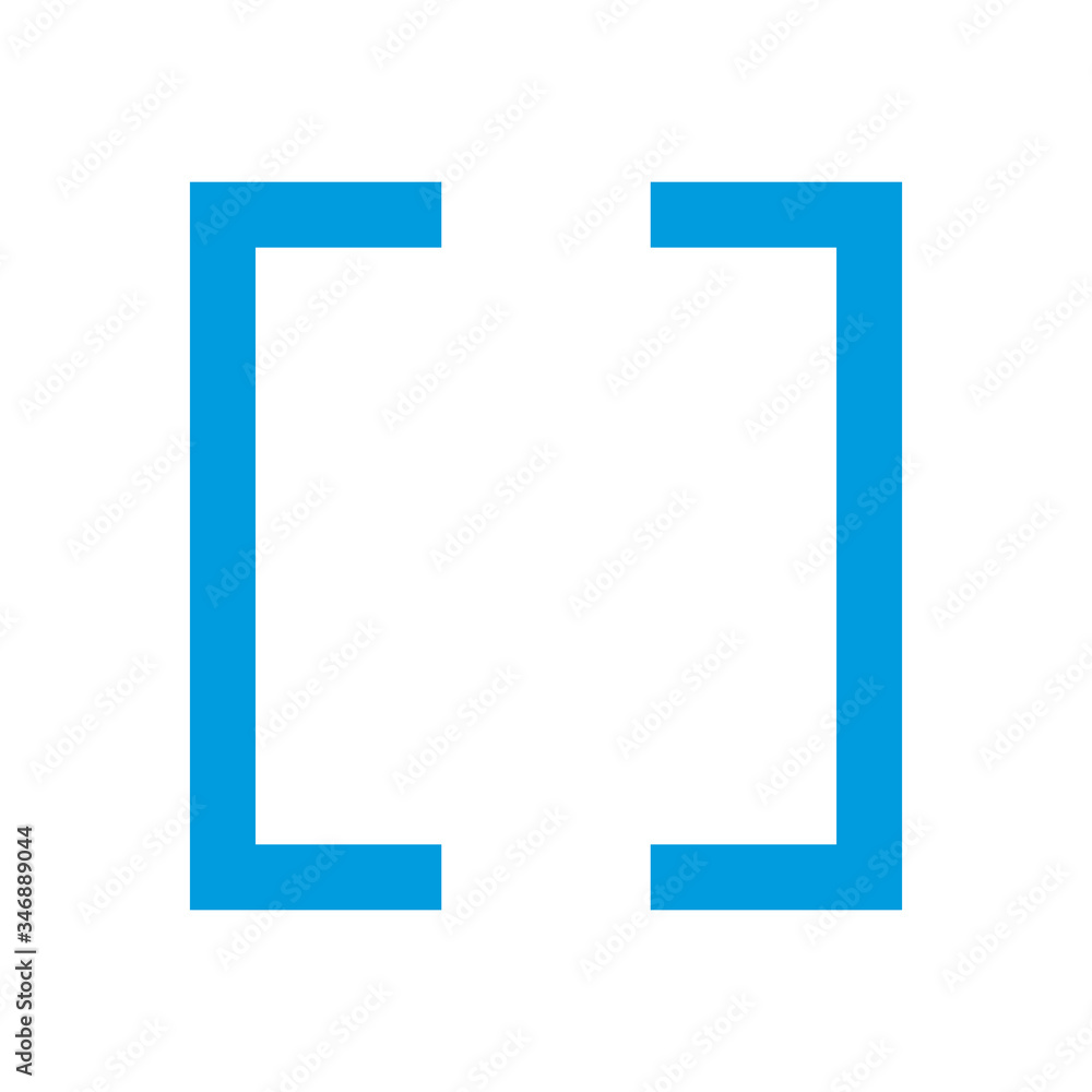 Poster brackets flat style icon vector design