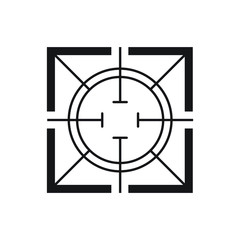 Target destination icon design isolated on white background