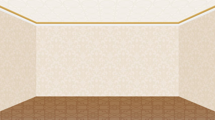 和風な波のフレーム イラスト 川の流れ Wall Mural Wallpaper Murals ふわぷか