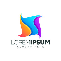 colorful logo design vector illustration