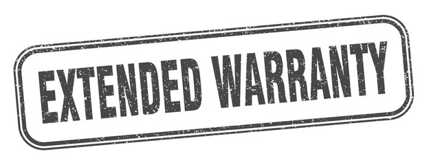 extended warranty stamp. extended warranty square grunge sign. label