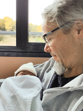Family life. Newborn baby. Happy moments.