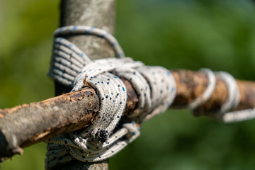 scout binding pole wood