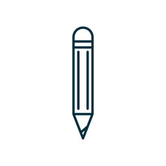 Pencil tool line style icon vector design