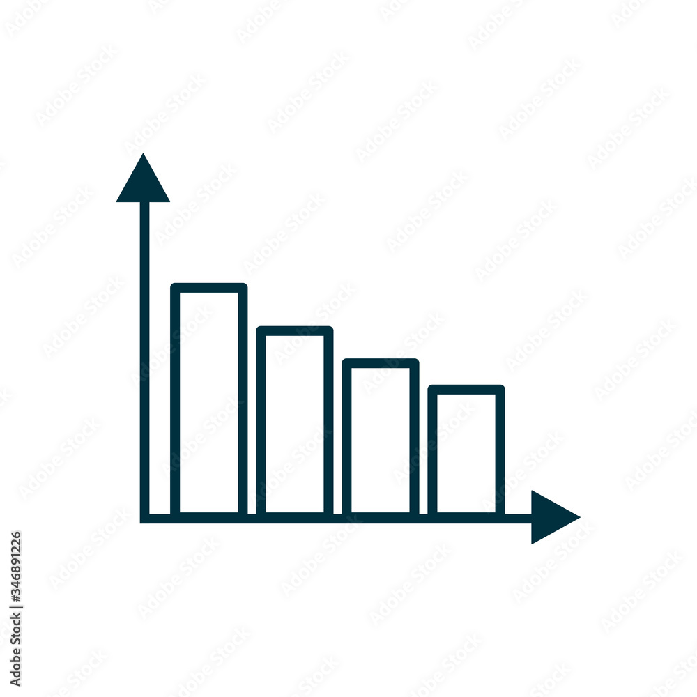 Poster isolated infographic bars line style icon vector design