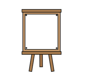 Easel on a white background. Symbol. Vector illustration.