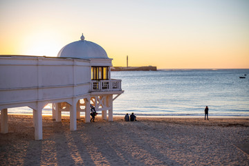 Playa de la Caleta, Cádiz. Atardecer