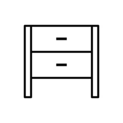 vector illustration of bedside icon