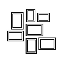 vector illustration of picture frame icons