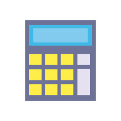 Isolated calculator tool flat style icon vector design