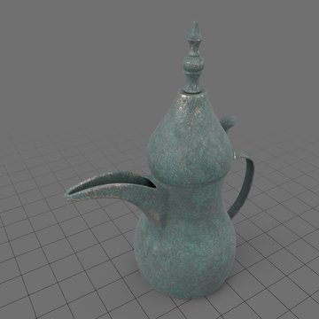 Oxidized Arabic coffee pot