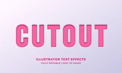 Fotobehang Cutout Text Style Effect © Syifa5610