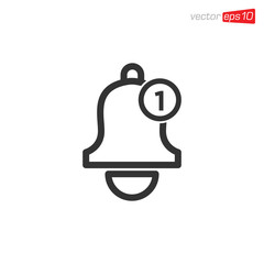 Bell Notification Icon Design Vector