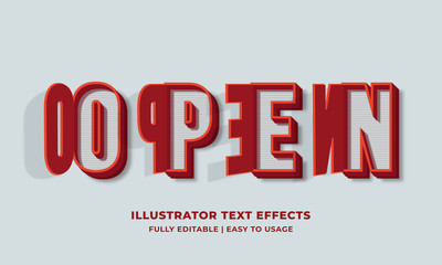 Open Box 3d Text Style Effect