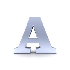 A letter silver 3d
