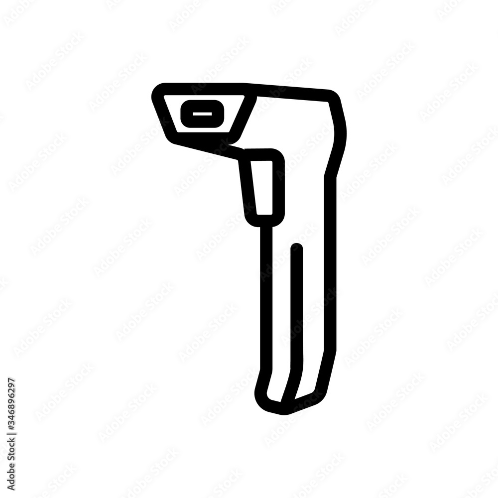 Poster manual automatic barcode scanner icon vector. manual automatic barcode scanner sign. isolated contou