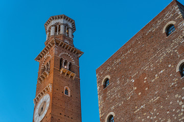 Fototapeta premium Torre dei Lamberti, Verona, Italy