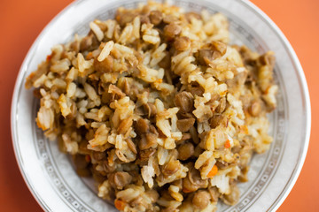 Lentejas con Arroz Colombia