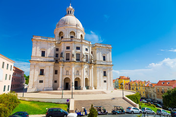 Fototapeta na wymiar Church of Santa Engracia - National Pantheon in Lisbon city, Portugal