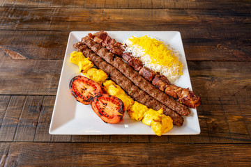 Arabic-style meat skewer
