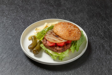 ハンバーガー　The American fast foods hamburger