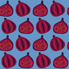 seamless repeating pattern with figs