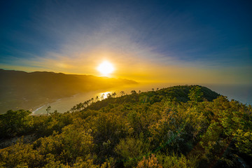 Cinque Terre, Starry night from punta mesco, Sunrise