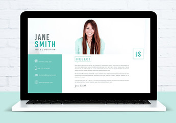 Minimal Mint Green Digital Resume and Cover Letter Layout Set