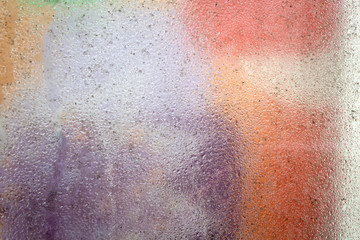 blurred color abstract background with water drops