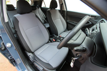 Interior of a sporty hatchback