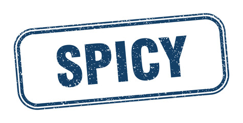 spicy stamp. spicy square grunge sign. label