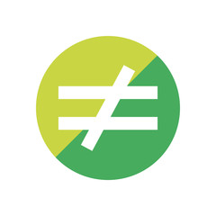 Fototapeta premium inequality flat style icon vector design