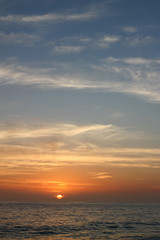 Sunset over the ocean 