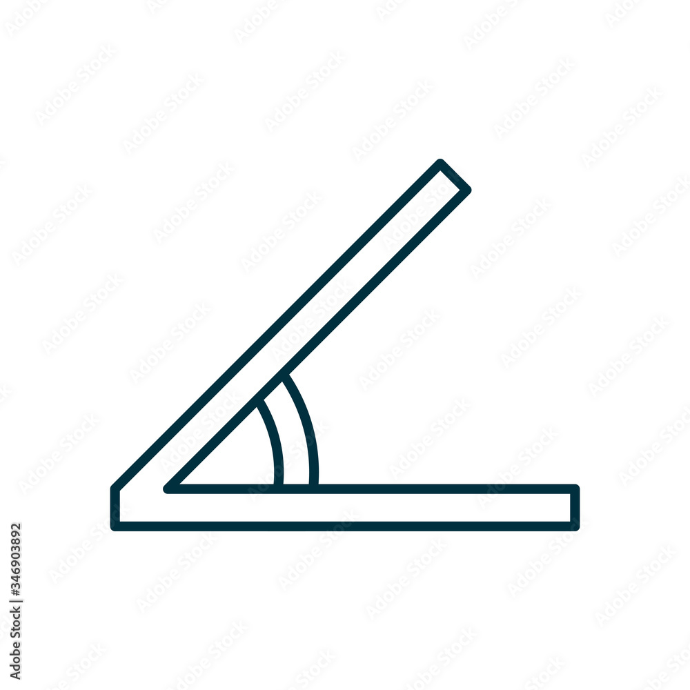 Poster angle line style icon vector design