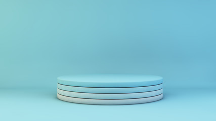 blue product display