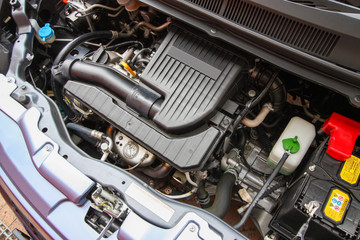 Compact car engine