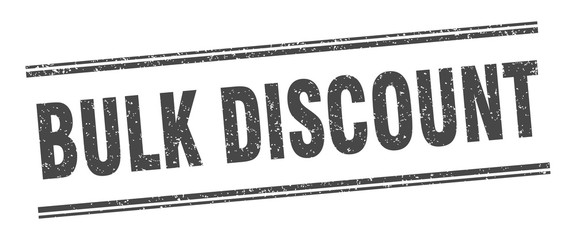 bulk discount stamp. bulk discount label. square grunge sign
