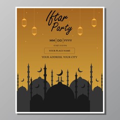 Illustration vector design of Iftar party