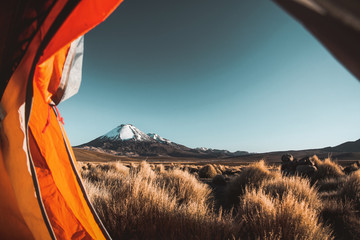 camping in the desert volcano mountains © Emanuel Silveira