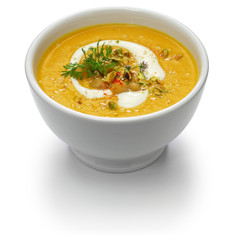 carrot tahini soup with chickpea