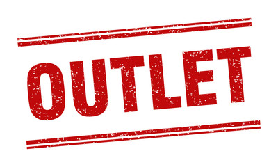 outlet stamp. outlet label. square grunge sign