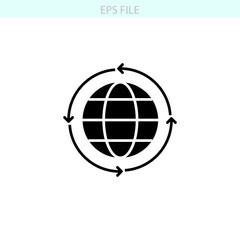Global directions icon. EPS vector file