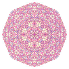 Abstract mandala floral design colorful ornament stylish element