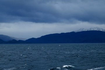 A long fjord in the chilean Patagonia.